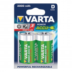 Varta Oplaadbare NiMH-Batterij D | 1.2 V DC | 3000 mAh | Voorgeladen | 2-Blister | HR20 | Geel / Groen Varta Oplaadbare NiMH-Batterij D | 1.2 V DC | 3000 mAh | Voorgeladen | 2-Blister | HR20 | Geel / Groen