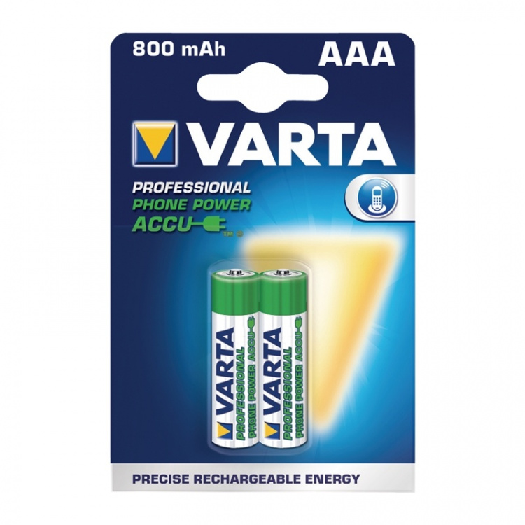 Varta Oplaadbare NiMH-Batterij AAA | 1.2 V DC | 750 mAh | Voorgeladen | 2-Blisterkaart Varta Oplaadbare NiMH-Batterij AAA | 1.2 V DC | 750 mAh | Voorgeladen | 2-Blisterkaart