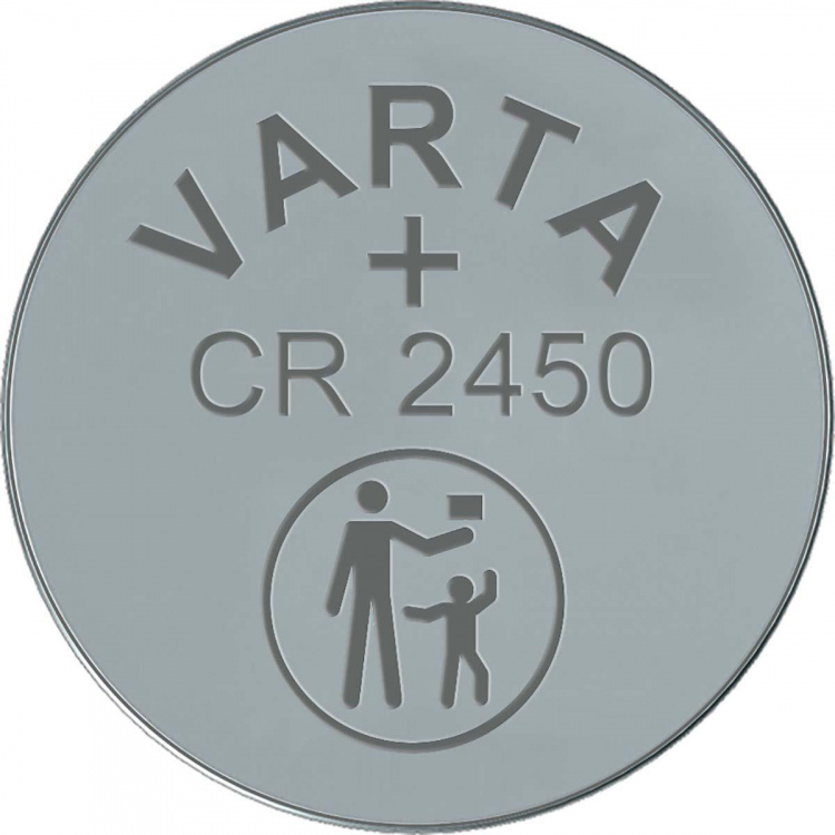Varta Lithium-Knoopcelbatterij CR2450 | 3 V DC | 570 mAh | 1-Blister | Zilver Varta Lithium-Knoopcelbatterij CR2450 | 3 V DC | 570 mAh | 1-Blister | Zilver