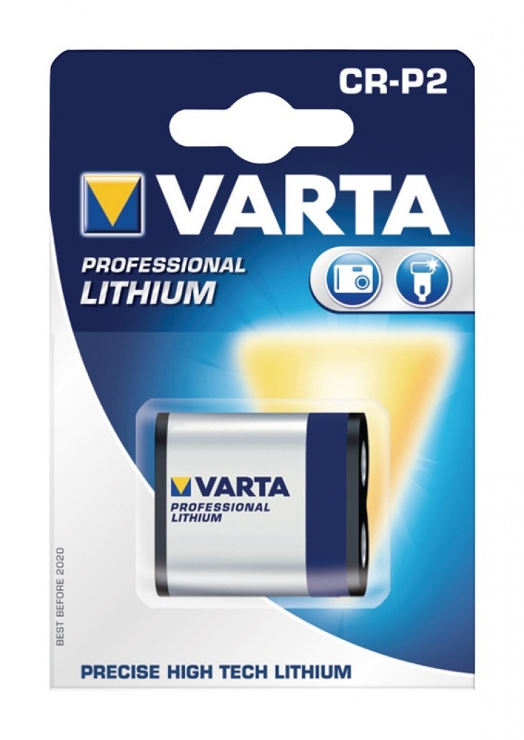 Varta CR P2 (6204) batterij, 1 stk. blister Lithiumbatterij, 6 V Varta CR P2 (6204) batterij, 1 stk. blister Lithiumbatterij, 6 V