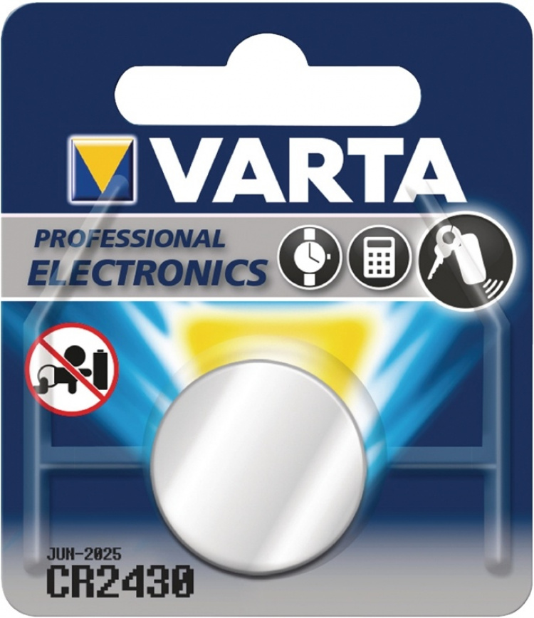 Varta CR2430 (6430) batterij, 1 stk. blister lithium knoopcel, 3 V