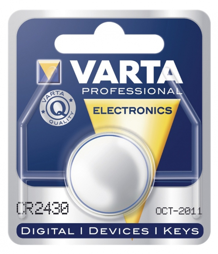 Varta CR2430 (6430) batterij, 1 stk. blister lithium knoopcel, 3 V