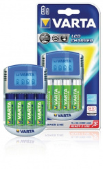 Varta NiMH-Batterijlader AA / AAA | 1.2 V DC | 4x AA/HR6 2600 mAh | Druppelladen | Euro / Type-C (CEE 7/16) | Batterijtype: AA
