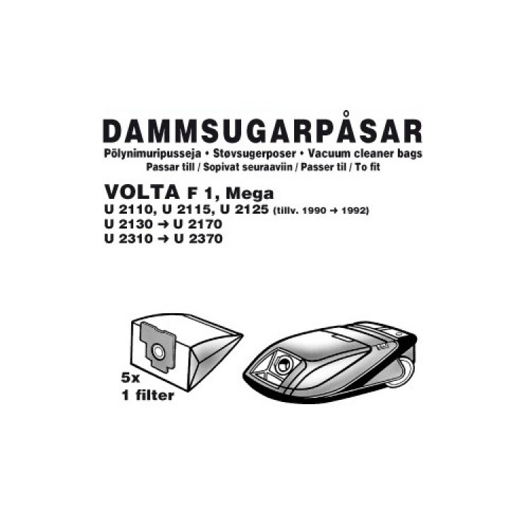 Champion Dammpåsar Volta F1, 5st