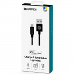 Champion USB-A naar Lightning-kabel 1m zwart