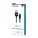 Champion USB-A naar Lightning-kabel 1m zwart