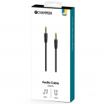 Champion 3,5mm audiokabel 1m zwart