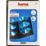 HAMA Quad Box DVD Jewel Case, pack of 5, black