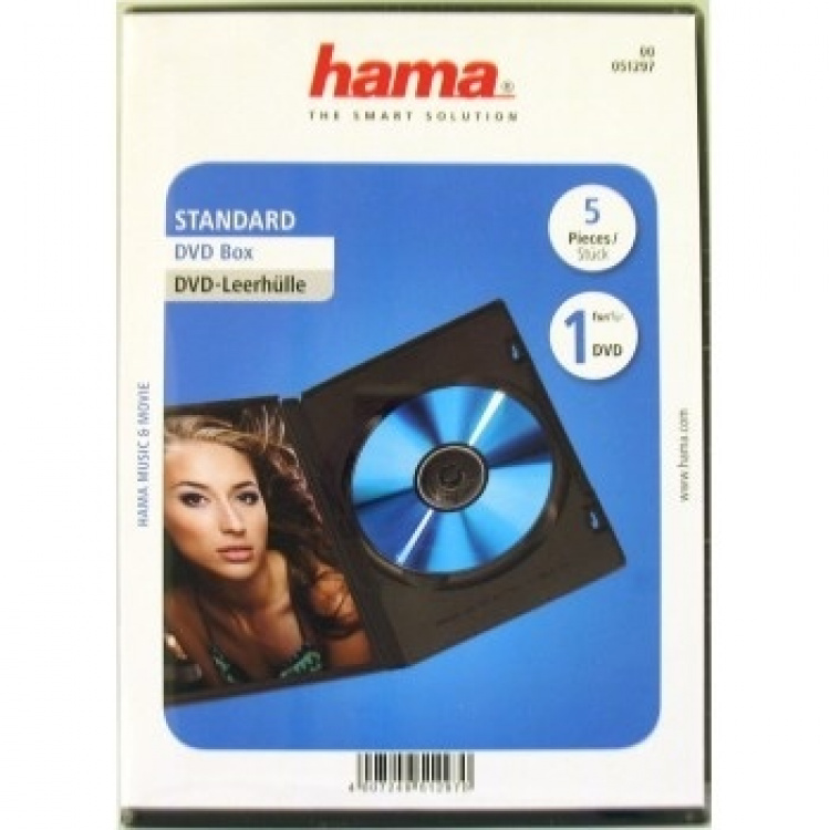 Standard DVD Jewel Case, pack of 5, black