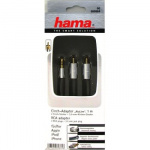 HAMA AluLine Connecting Cable, 3.5 mm stereo jack plug - 2x RCA p