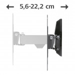 HAMA Väggfäste Fullmotion 1arm 1ST Vesa 200x200 Svart