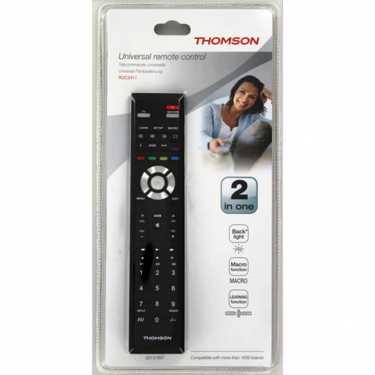 Thomson Afstandsbediening 2in1, Zwart, Universeel