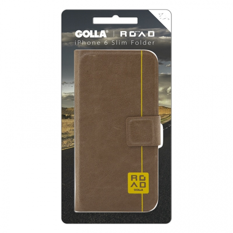 GOLLA ROAD iPhone6/6S 4,7 Booklet Kreditkort Taupe G1725 GOLLA ROAD iPhone6/6S 4,7 Booklet Kreditkort Taupe G1725