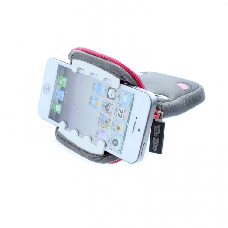 TABZOO Mobilväska Flodhäst Grå Universal