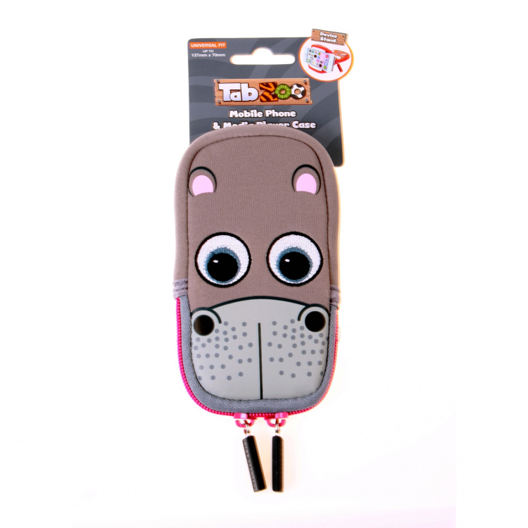 TABZOO Mobilväska Flodhäst Grå Universal