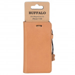BUFFALO Wallet Leather Cognac 3 Cardpockets iPhone 6/6S