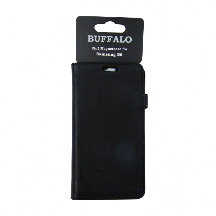 BUFFALO Wallet Leather Black 3 Cardpockets Samsung Galaxy S6