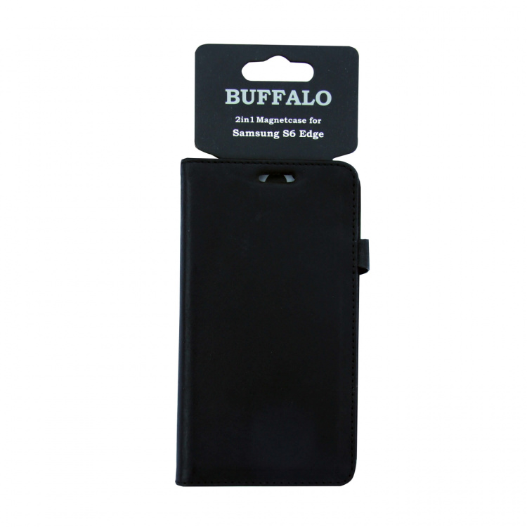 BUFFALO Wallet Leather Black 3 Cardpockets Samsung Galaxy S6 Edge BUFFALO Wallet Leather Black 3 Cardpockets Samsung Galaxy S6 Edge