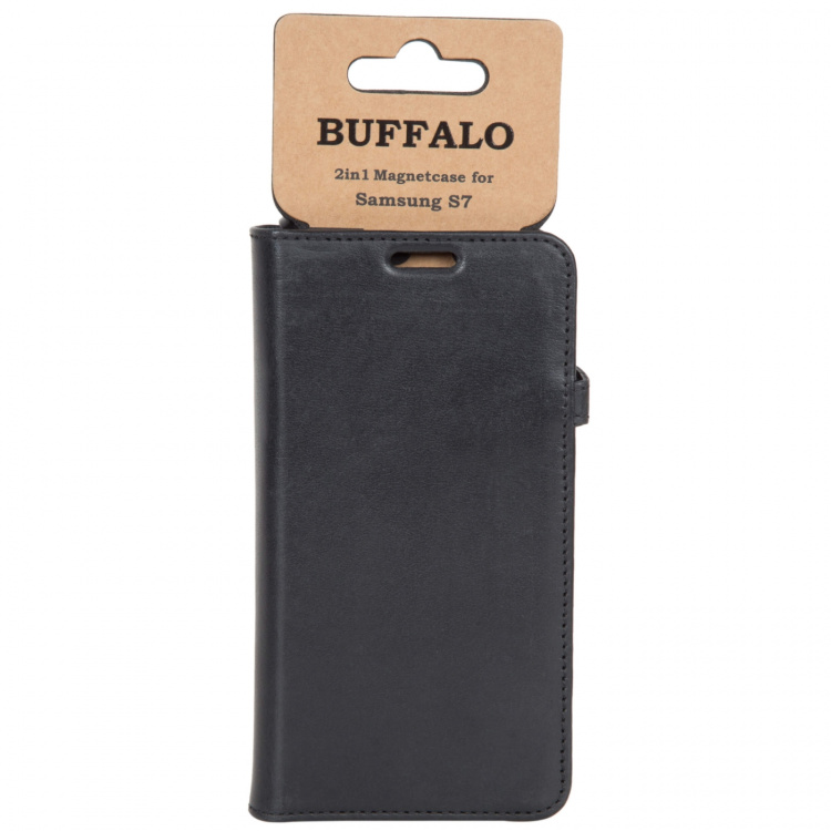 BUFFALO Wallet Leather Black 3 Cardpockets Samsung Galaxy S7