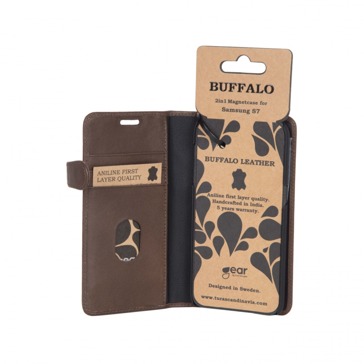 BUFFALO Wallet Leather Brown 3 Cardpockets Samsung Galaxy S7 BUFFALO Wallet Leather Brown 3 Cardpockets Samsung Galaxy S7