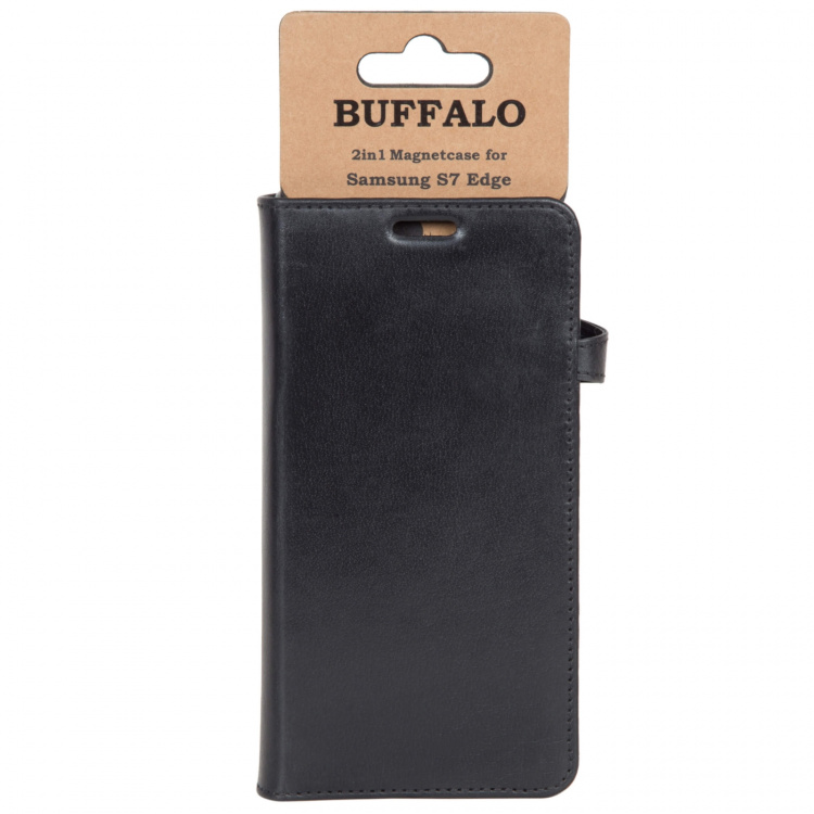 BUFFALO Wallet Leather Black 3 Cardpockets Samsung Galaxy S7 Edge