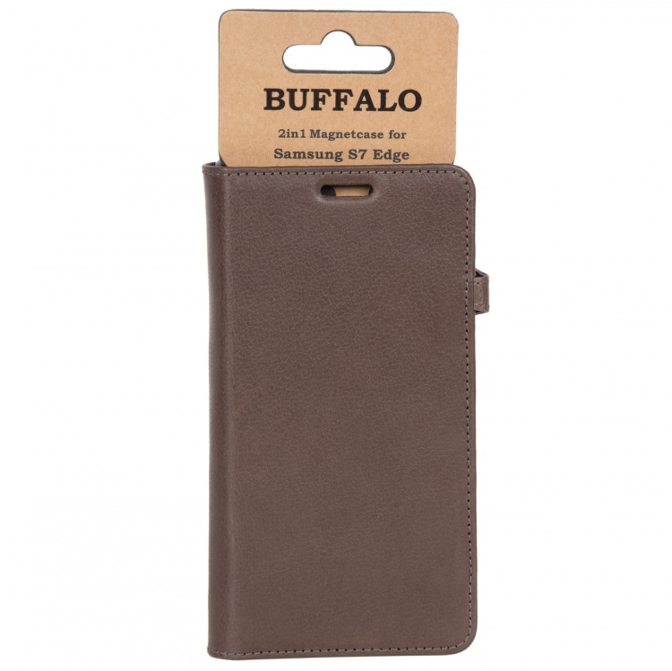 BUFFALO Wallet Leather Brown 3 Cardpockets Samsung Galaxy S7 Edge BUFFALO Wallet Leather Brown 3 Cardpockets Samsung Galaxy S7 Edge