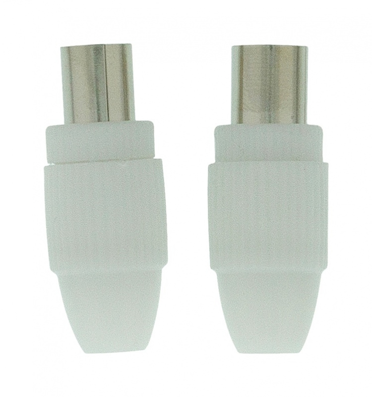 Valueline Coaxconnector Male + Female Wit