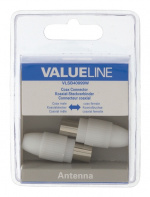 Valueline Coaxconnector Male + Female Wit