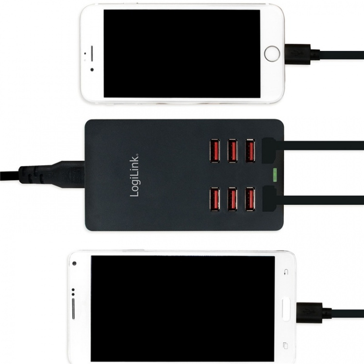 LogiLink USB-laddare 8 portar 8,8A LogiLink USB-laddare 8 portar 8,8A