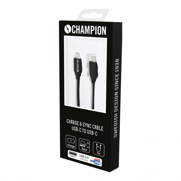 Champion USB 2.0 C till C, 1m Champion USB 2.0 C till C, 1m