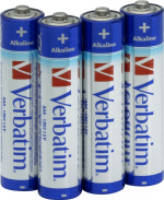 Verbatim batterier, AAA(LR03), 4-pack, Alkaline, 1,5 V Verbatim batterier, AAA(LR03), 4-pack, Alkaline, 1,5 V