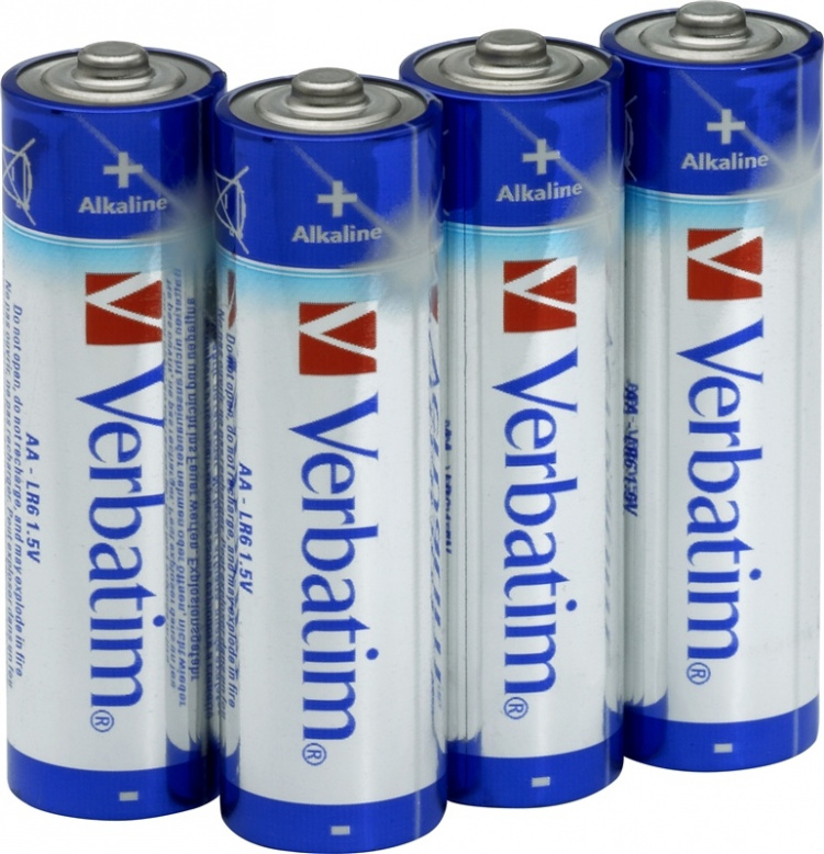Verbatim batterier, AA(LR06), 4-pack, Alkaline, 1,5 V