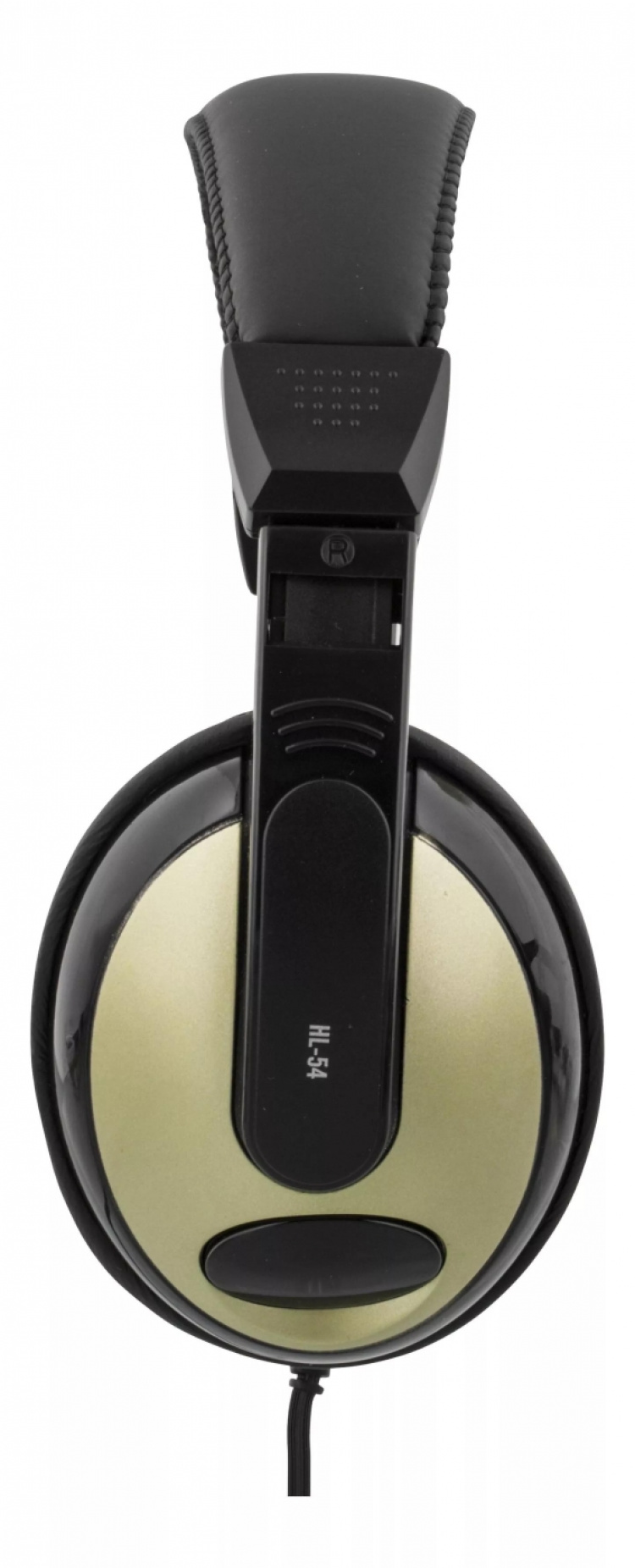 DELTACO hörlurar med volymkontroll 2,5m kabel, svart/guld
