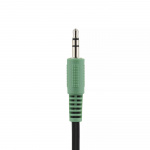 DELTACO hörlurar med volymkontroll 2,5m kabel, svart/guld