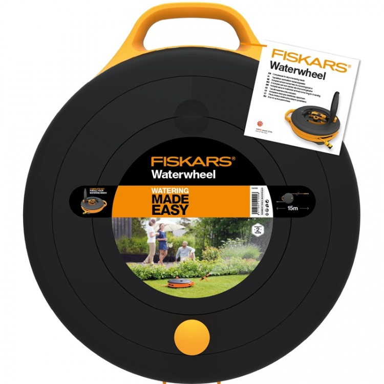 Fiskars Waterwheel med 15 m slang Ø9mm