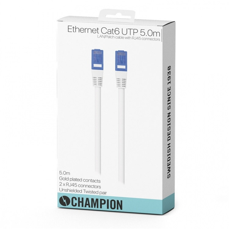 Champion Nätverkskabel CAT6 UTP 5.0m