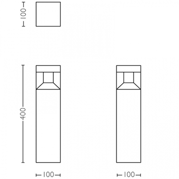 Philips Parterre Piedestal LED 1x8W Sv Philips Parterre Piedestal LED 1x8W Sv