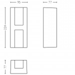 Philips Shadow Vägglampa LED 2x4,5W An