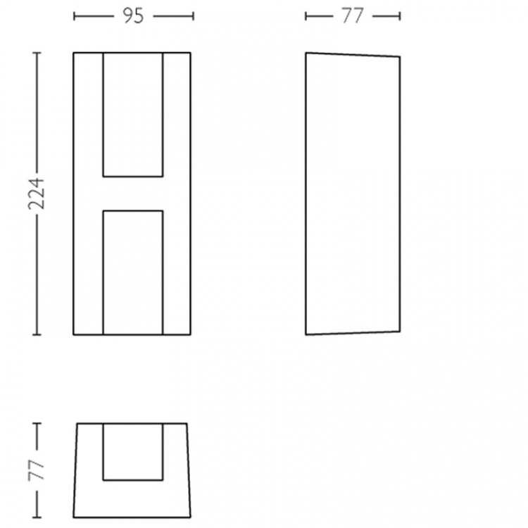 Philips Shadow Vägglampa LED 2x4,5W An