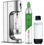 AGA Aqvia Exclusive Steel Black inclusief 2 flessen + kolsyrepatron