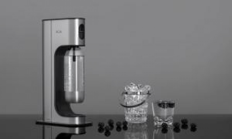 AGA Aqvia Exclusive Steel Black inclusief 2 flessen + kolsyrepatron