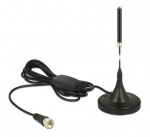 Delock DAB+ Antenna F Plug 21 dB active omnidirectional with magnetica