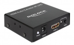 DeLOCK HDMI Stereo/5.1 audio extractor, UltraHD, S/PDIF, 3,5mm, black