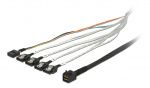 Cable mini SAS HD SFF-8643 > 4 x SATA 7 pin + Sideband