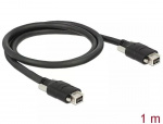 DeLOCK Firewire 800 kabel, 9-pin ha - 9-pin ha, 1m, svart