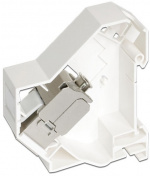 DeLOCK Keystone modulhållare för montering på DIN-skena, vit