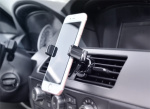 DELTACO Air vent car holder, for smartphones 60-88mm, rotatable, black