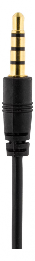 DELTACO Stereo Headset, on-ear, 1x3,5mm 4-pin, 1,8m, black/red