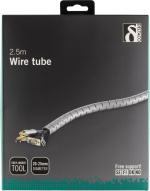 DELTACO nylon wire tube, 25mm diameter tool included, 2.5m, silver