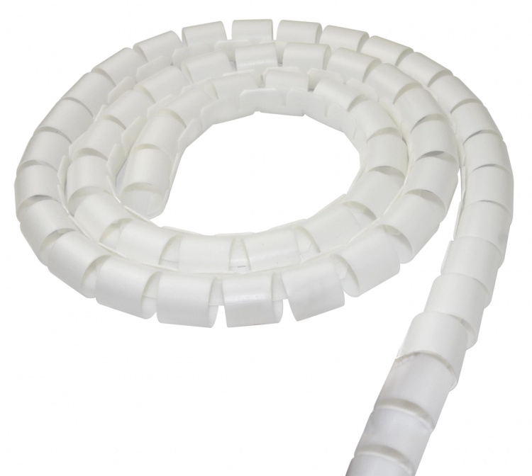 DELTACO nylon wire tube, 25mm diameter tool included, 2.5m, white